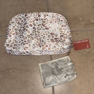 Sonia Kashuk Animal Print Cosmetic Bag Duo 14x9